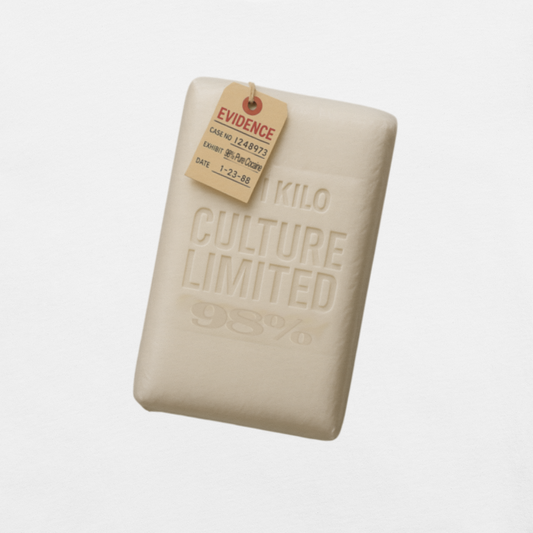 Culture Limited “1 Kilo Cocaine Brick” Graphic Tee – Authentic Design - Culture Limited Edition Tees