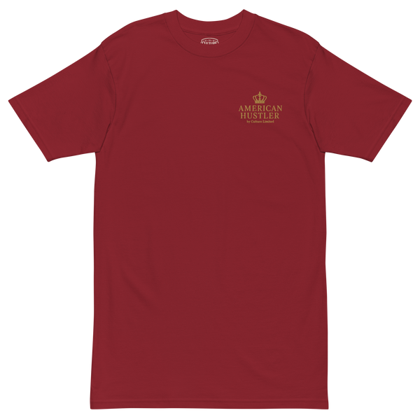 American Hustler embroidered premium heavyweight tee - product view 1