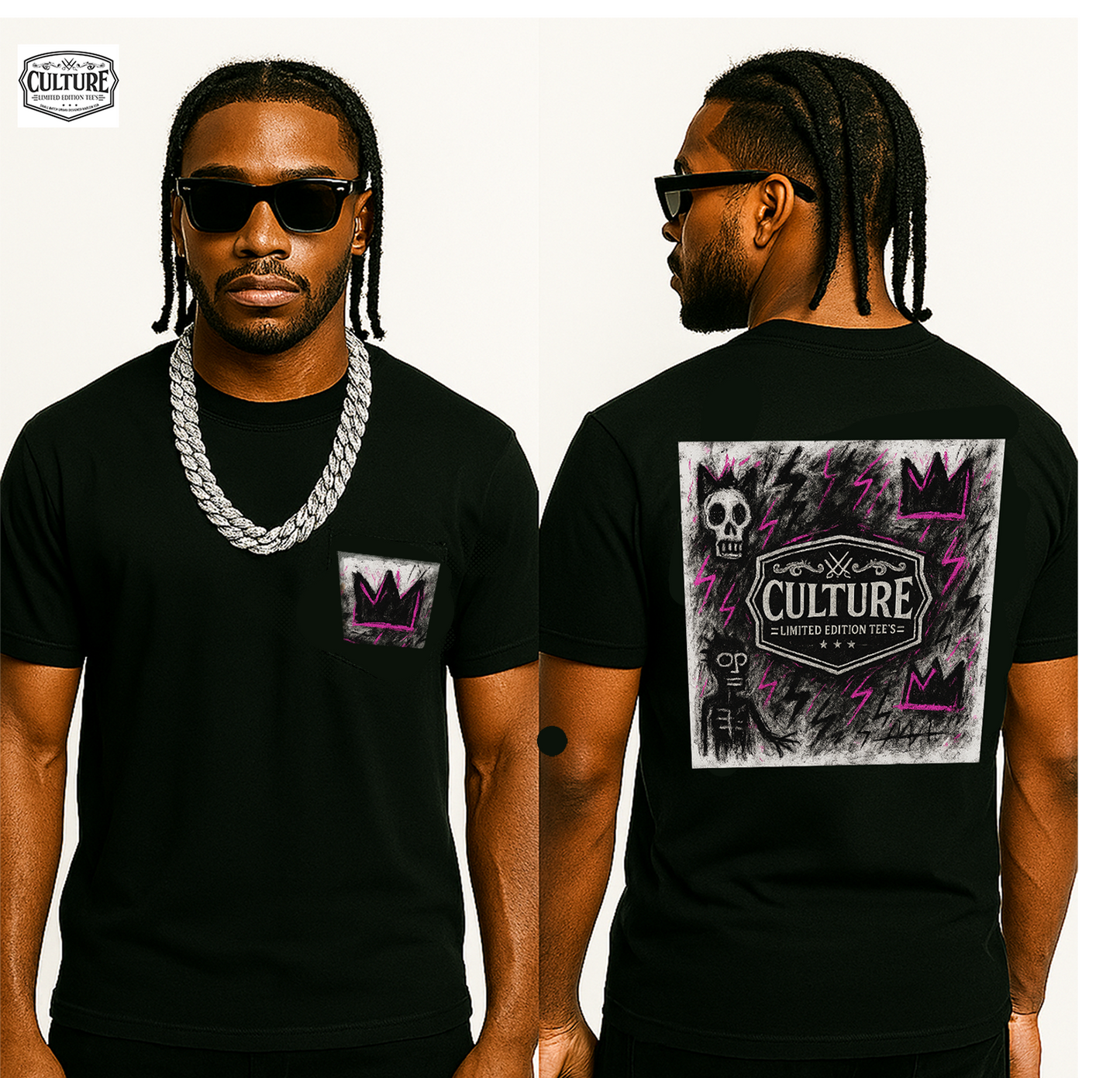 Basquiat Noir Tee - Culture Limited Edition Tees