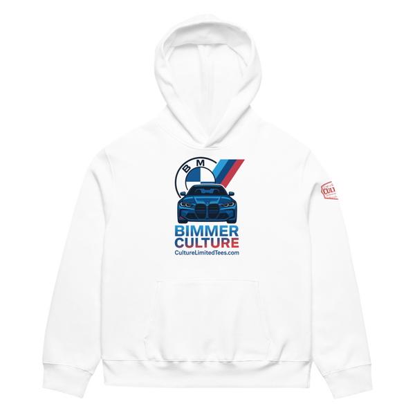 Bimmer Culture Oversized Heavyweight Hoodie White - Culture Limited Edition Tees