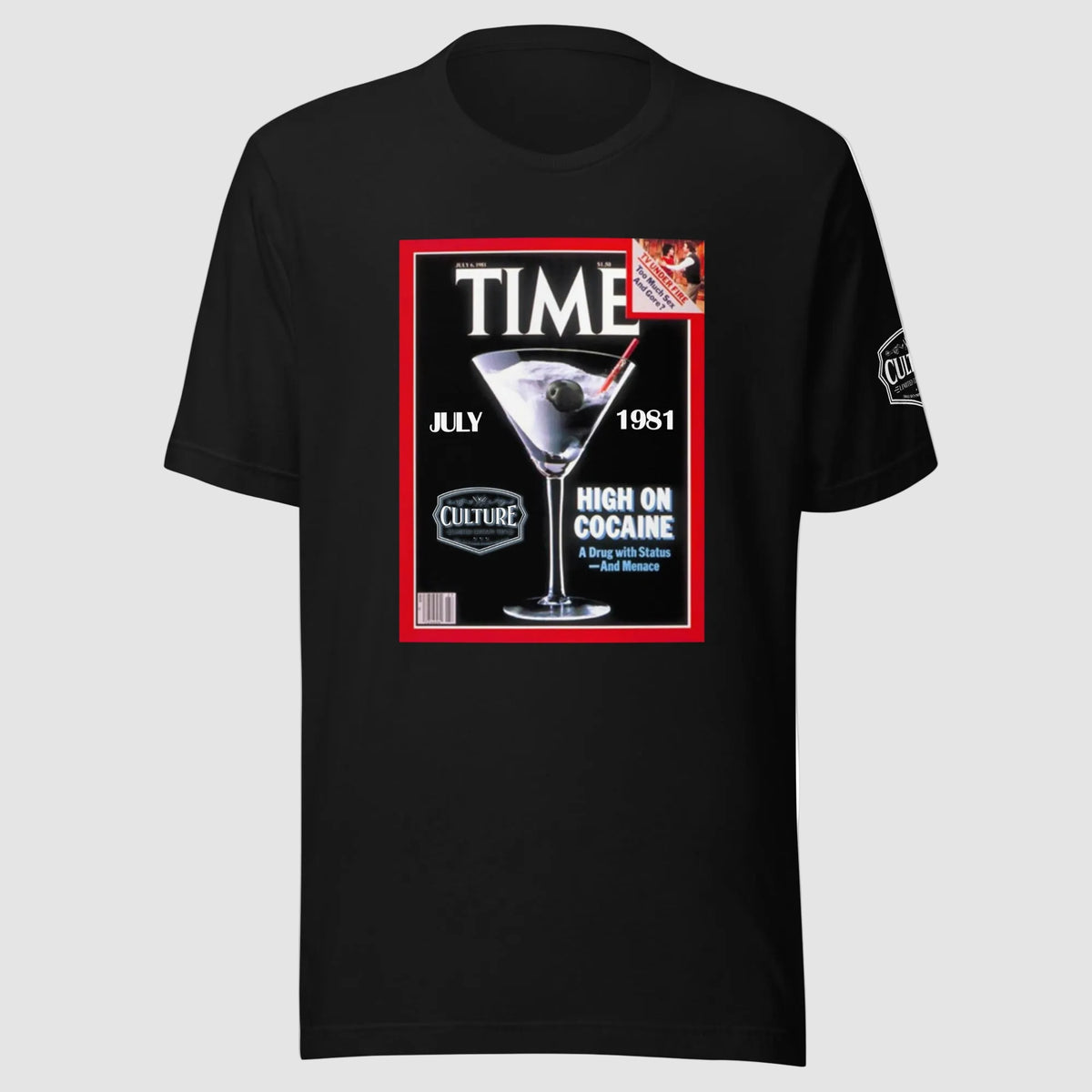 Retro news-inspired unisex tee with cultural statement