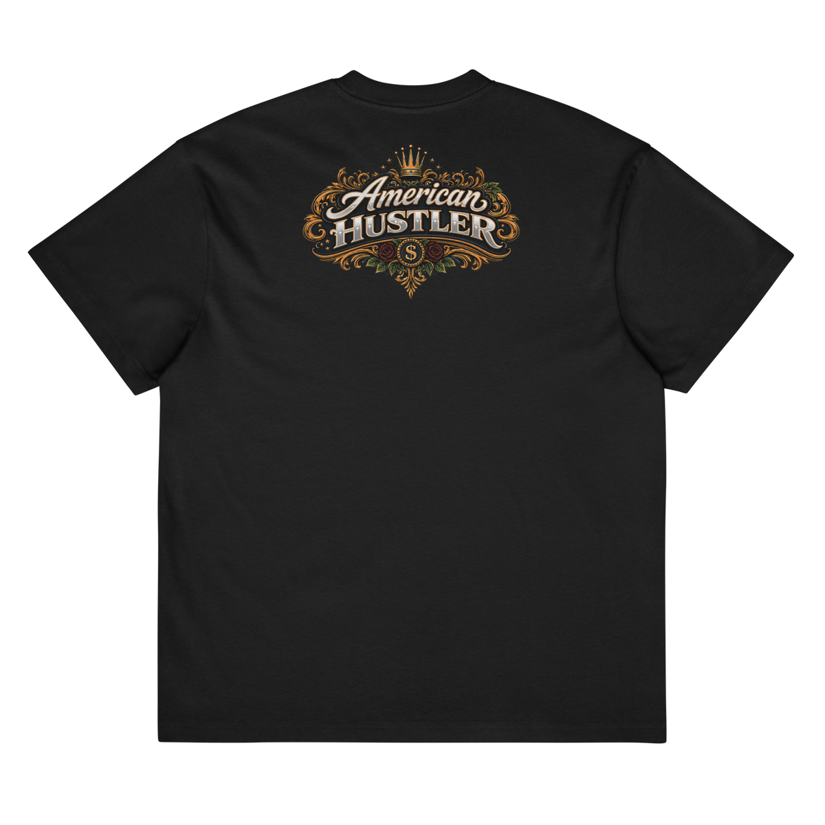 American Hustler Vintage Black & Gold Box Tee