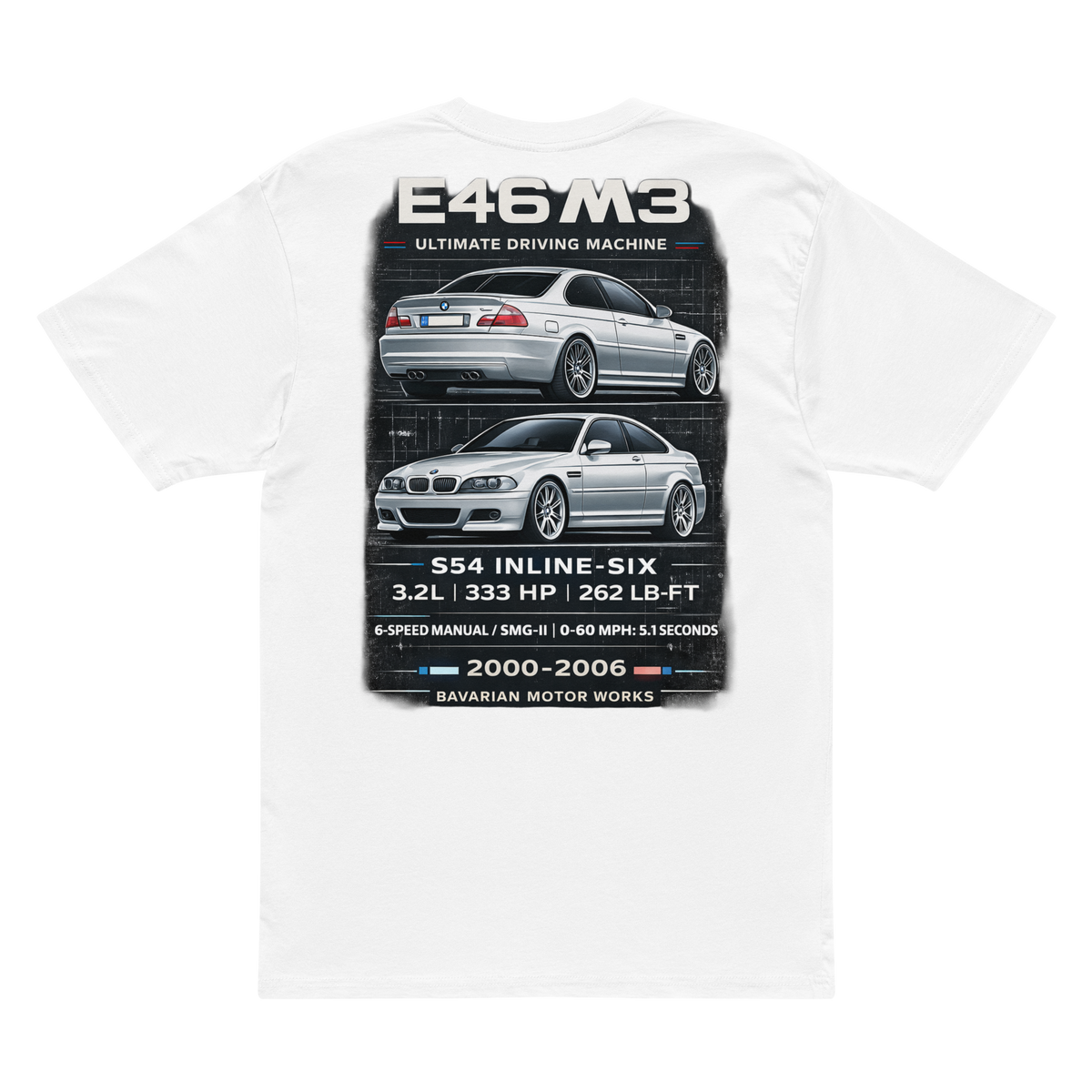 E46 M3 Legacy Spec Sheet Tee | Bimmer Culture