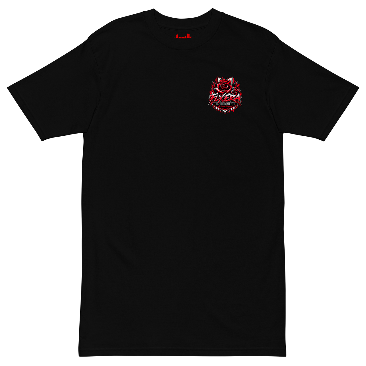 Culture Limited Infrared 6 Fly Era Heavyweight Tee black front with left chest graphic