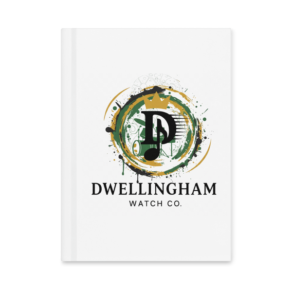 Dwellingham Watch Hardcover Matte Journal front cover straight-on view.