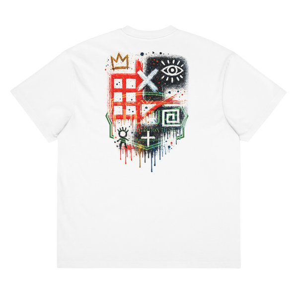 Fly Era Crowned Vision graffiti art heavyweight box tee - product view 1