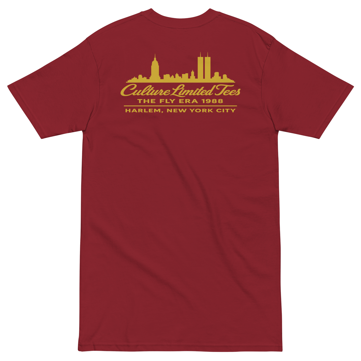Twin Flames 88 Heavyweight Tee - Brick Red / Gold