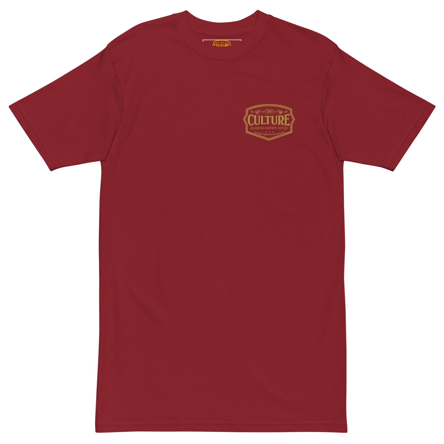 Twin Flames 88 Heavyweight Tee - Brick Red / Gold