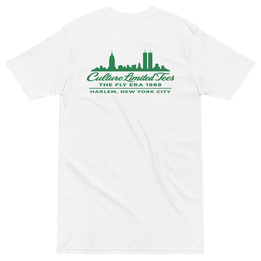 Twin Flames 88 Heavyweight Tee - White with Green - Culture Limited Edition Tees