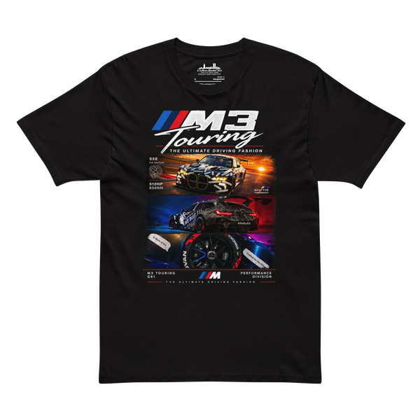 M3 Touring Tee black front product mockup - Culture Limited
