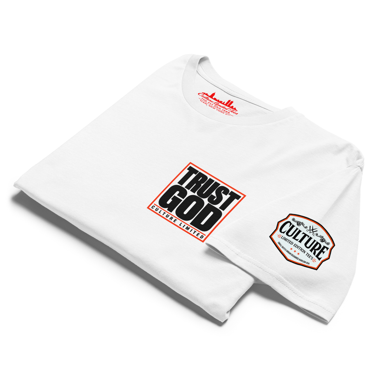 Trust God Orange Pulse sneaker match tee by Culture Limited - product view 1