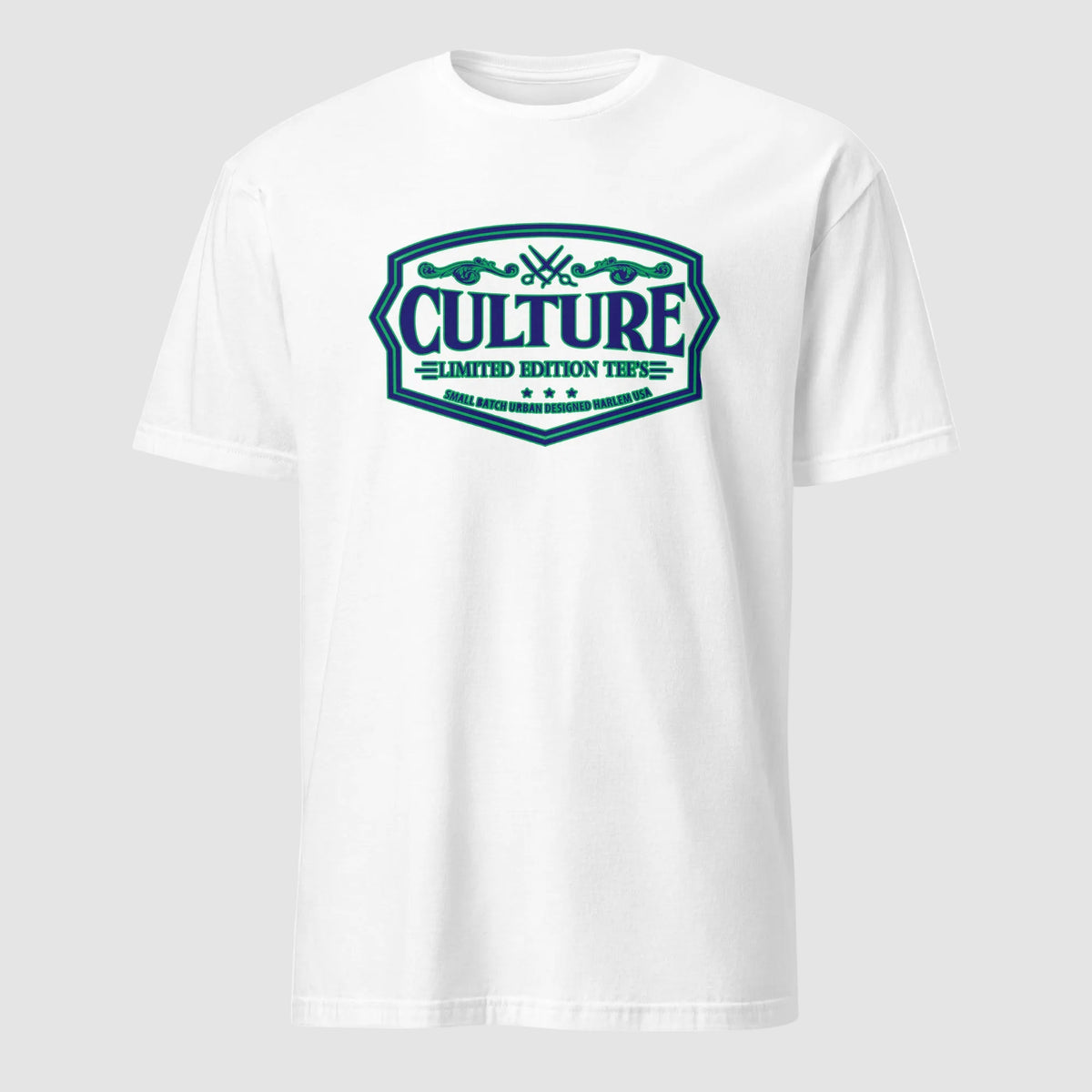 Culture Logo Unisex T-Shirt Blue Green - Culture Limited Edition Tees