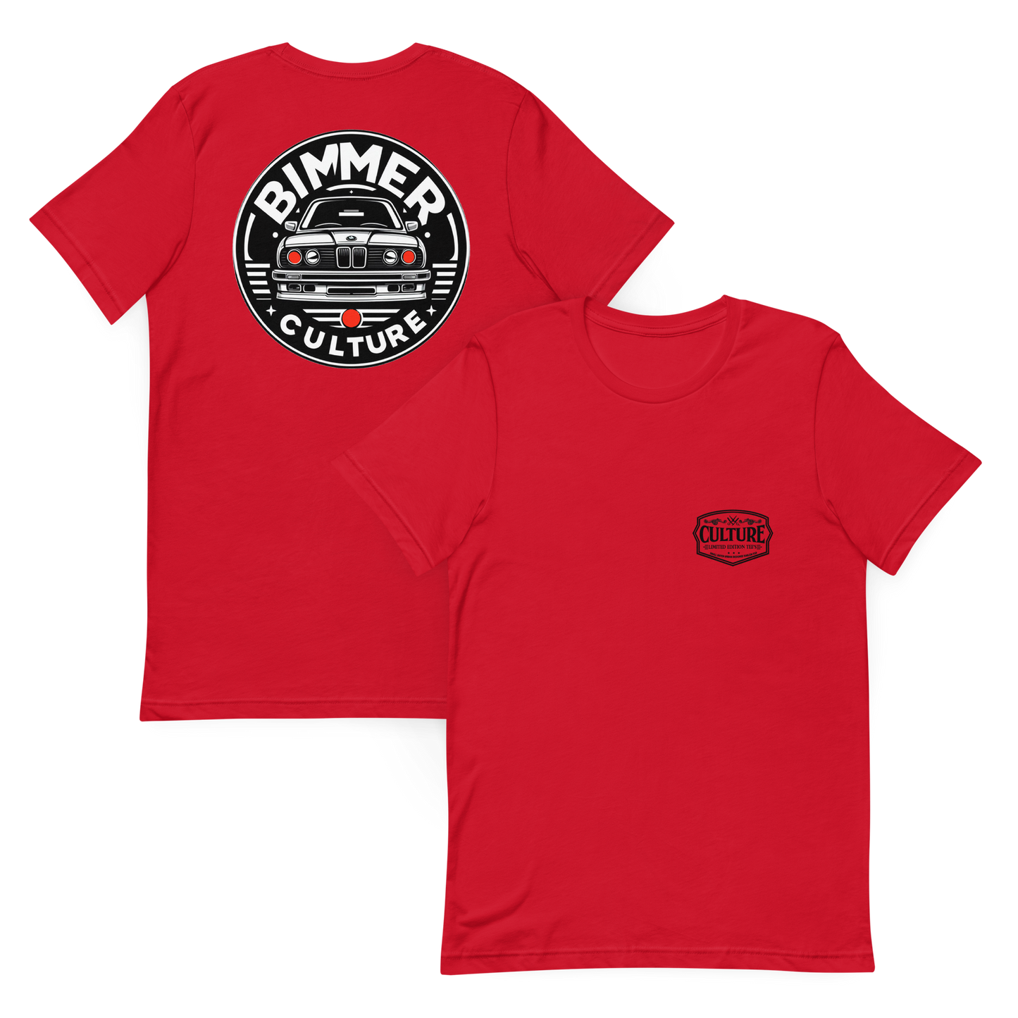 Bimmer Culture E30 Tee – Back Print with Front Logo Hit - Culture Limited Edition Tees