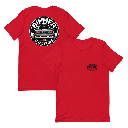 Bimmer Culture E30 Tee – Back Print with Front Logo Hit - Culture Limited Edition Tees
