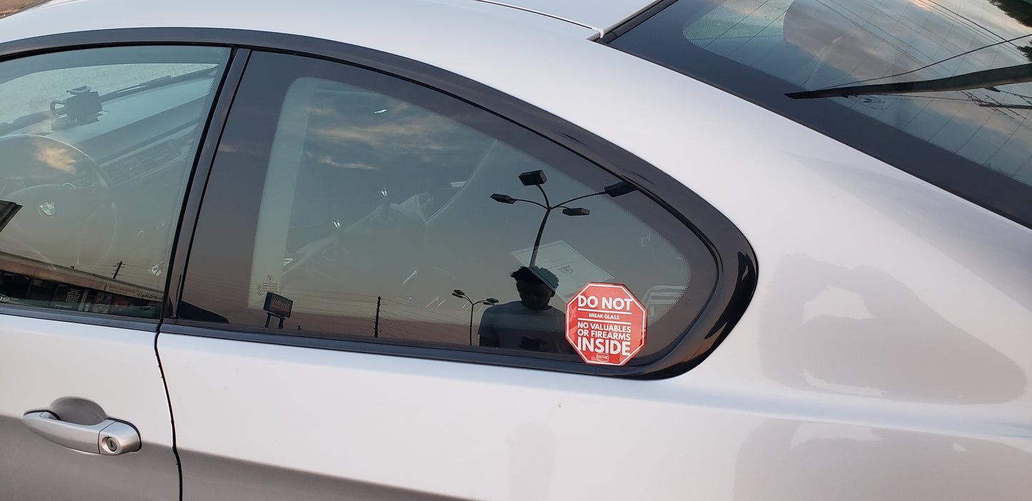 Anti-Theft Car Window Sticker. Deter Lazy Thieves. Let Them Know It's Not Worth Their Time! - Culture Limited Edition Tees