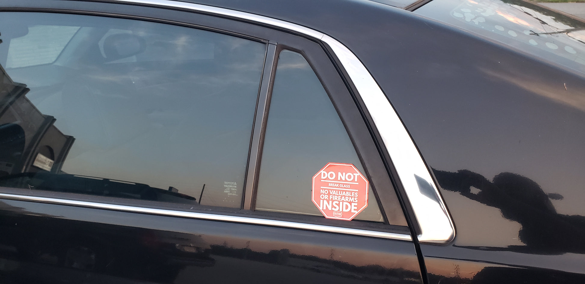 Anti-Theft Car Window Sticker. Deter Lazy Thieves. Let Them Know It's Not Worth Their Time! - Culture Limited Edition Tees