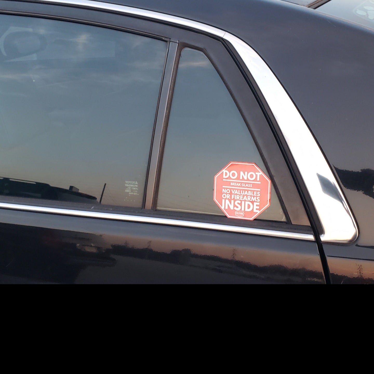 Anti-Theft Car Window Sticker. Deter Lazy Thieves. Let Them Know It's Not Worth Their Time! - Culture Limited Edition Tees