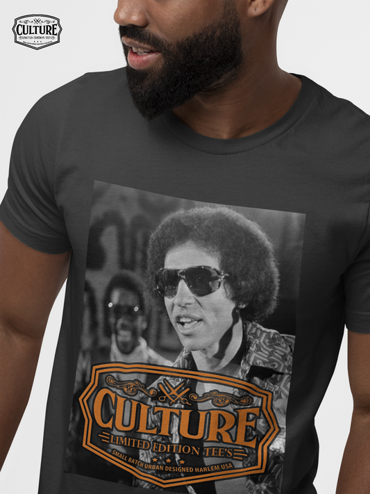 Culture logo tee with Goldie from The Mack Movie