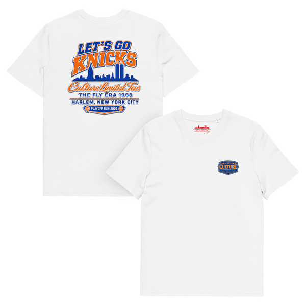 NY Playoff Run Tee limited 250 piece New York basketball playoff shirt by Culture Limited Tees front and back view