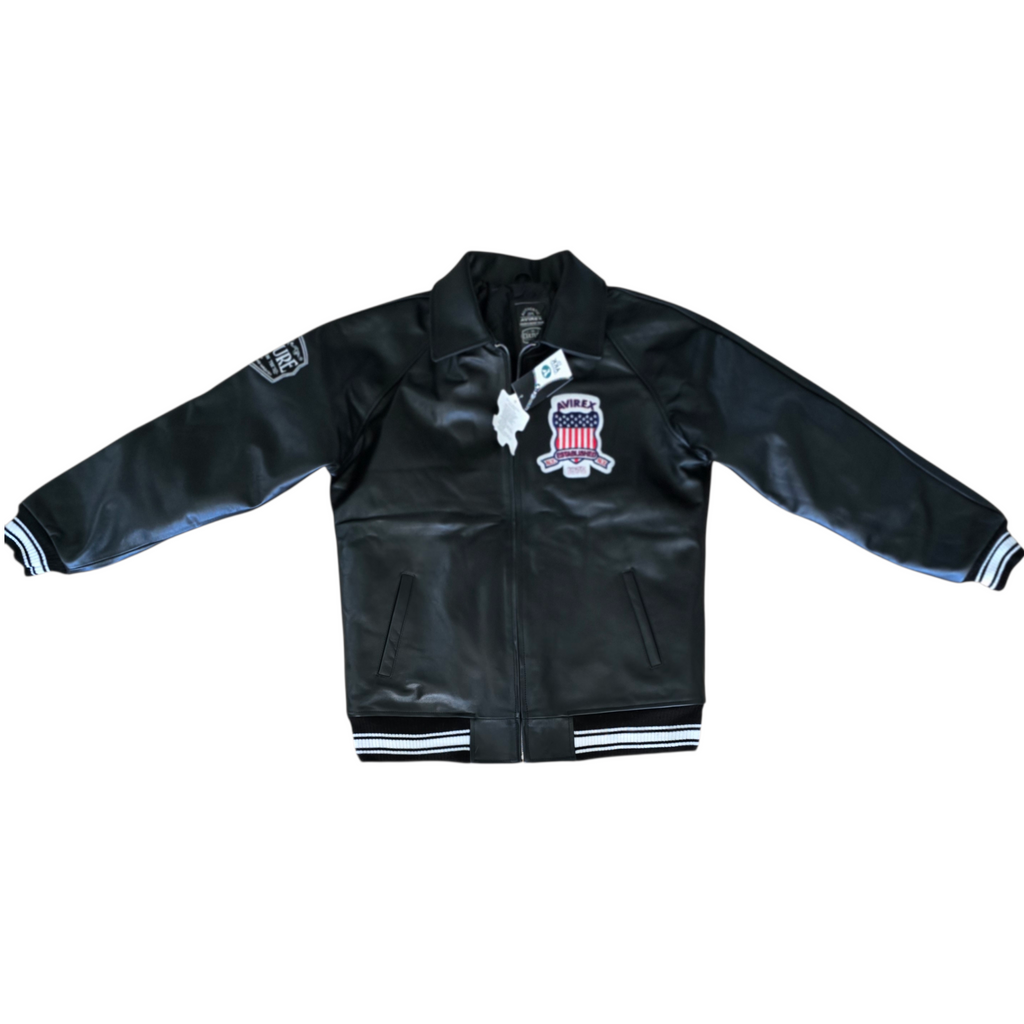 Culture Limited x Avirex | French Calfskin Leather Bomber Jacket