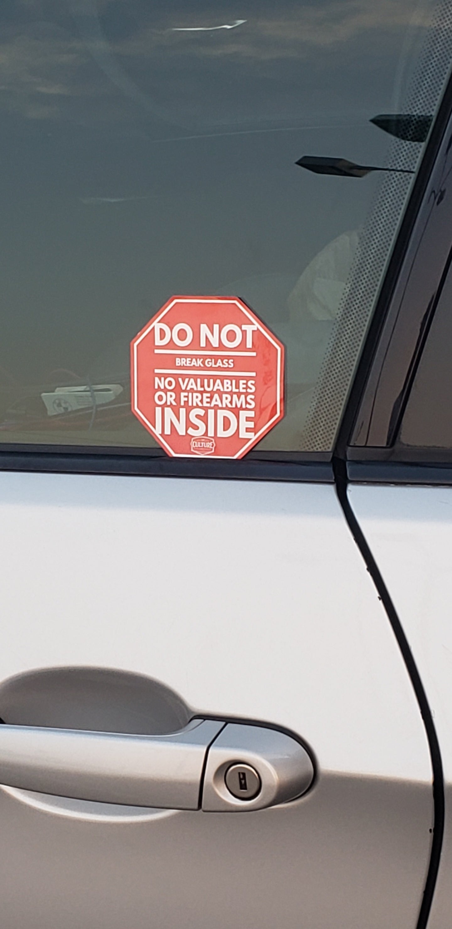 Anti-Theft Car Window Sticker. Deter Lazy Thieves. Let Them Know It's Not Worth Their Time! - Culture Limited Edition Tees