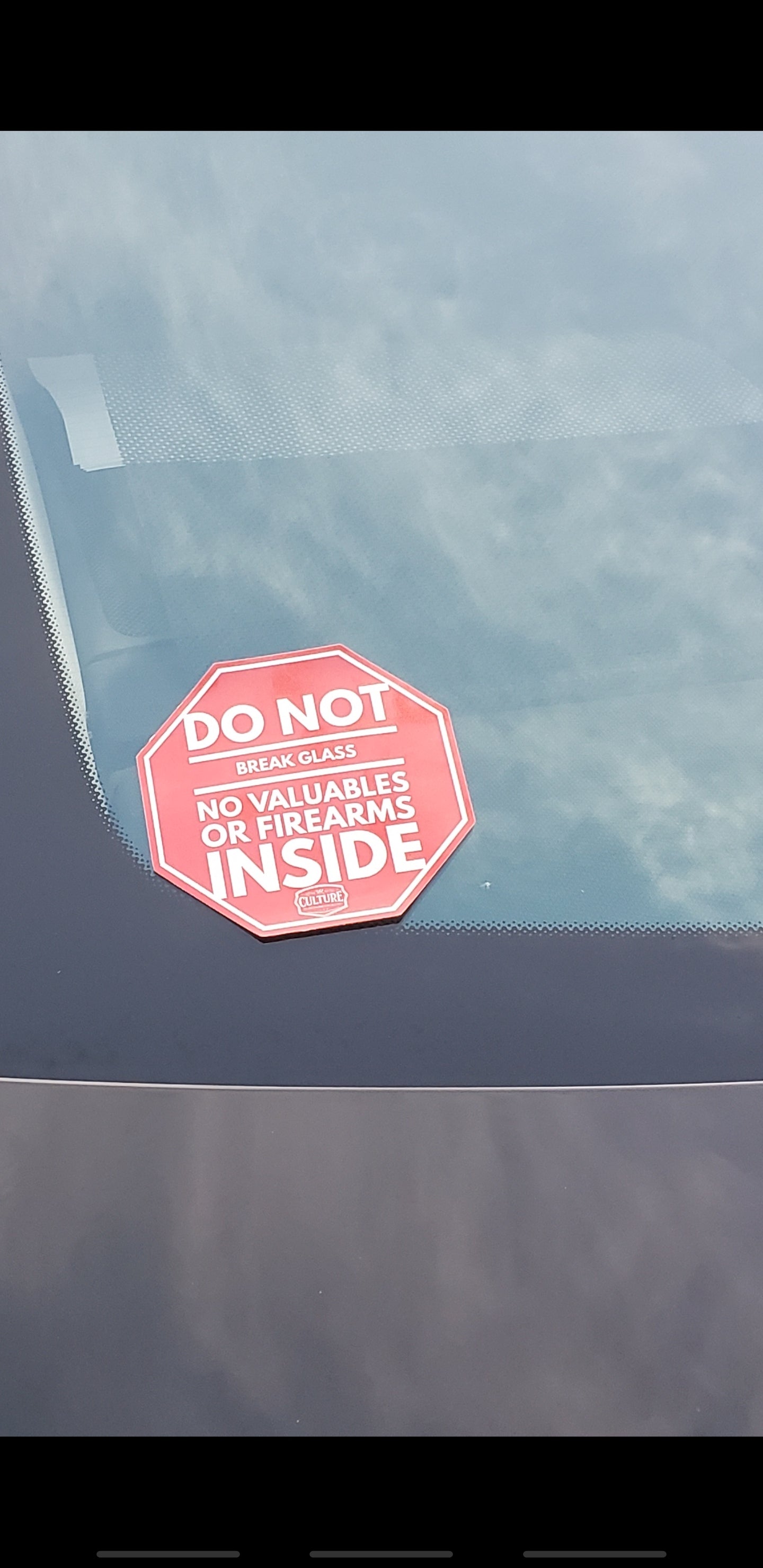 Anti-Theft Car Window Sticker. Deter Lazy Thieves. Let Them Know It's Not Worth Their Time! - Culture Limited Edition Tees