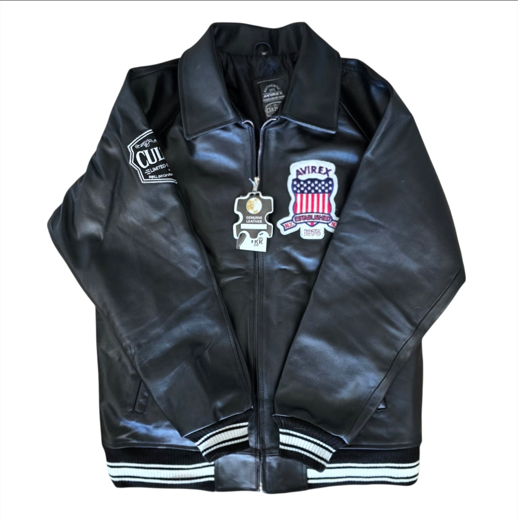 Culture Limited x Avirex | French Calfskin Leather Bomber Jacket