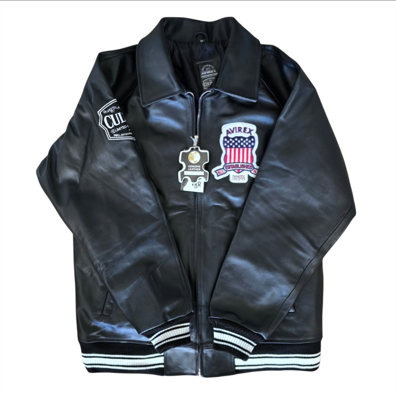 Culture Limited x Avirex | French Calfskin Leather Bomber Jacket