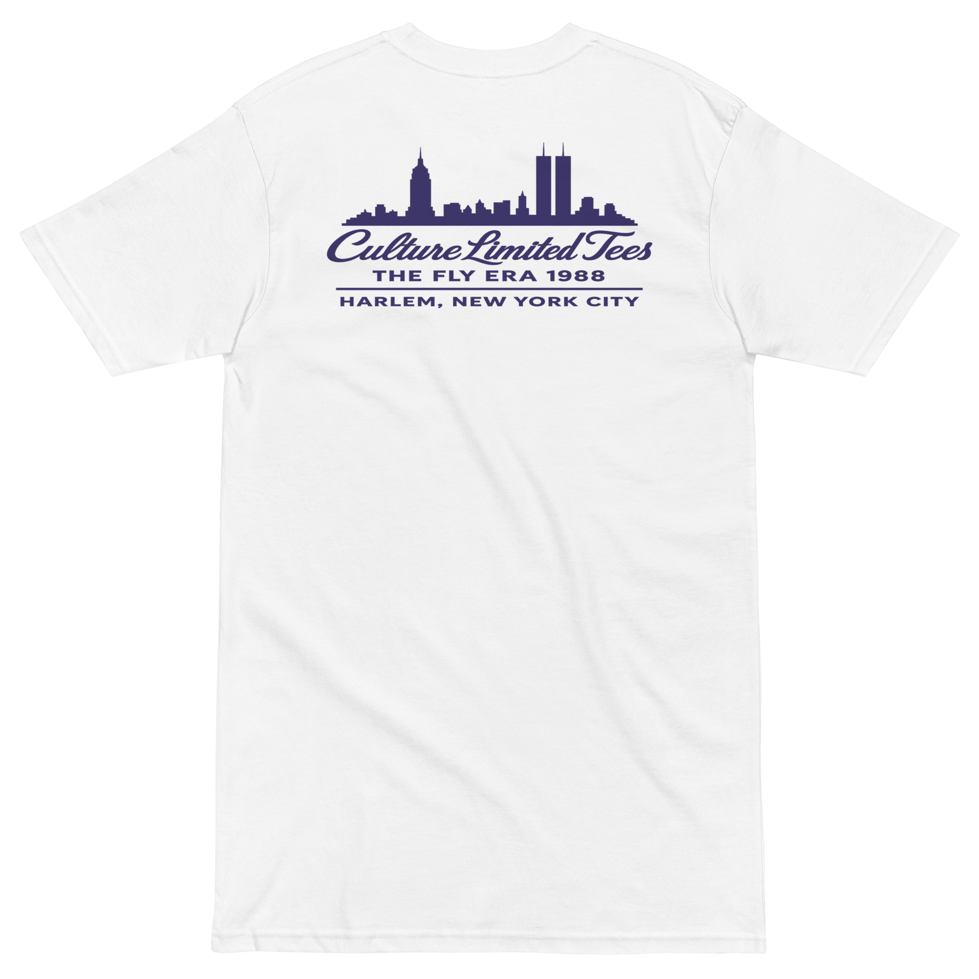 Twin Flames 88 Heavyweight Tee - White with Blue - Culture Limited Edition Tees