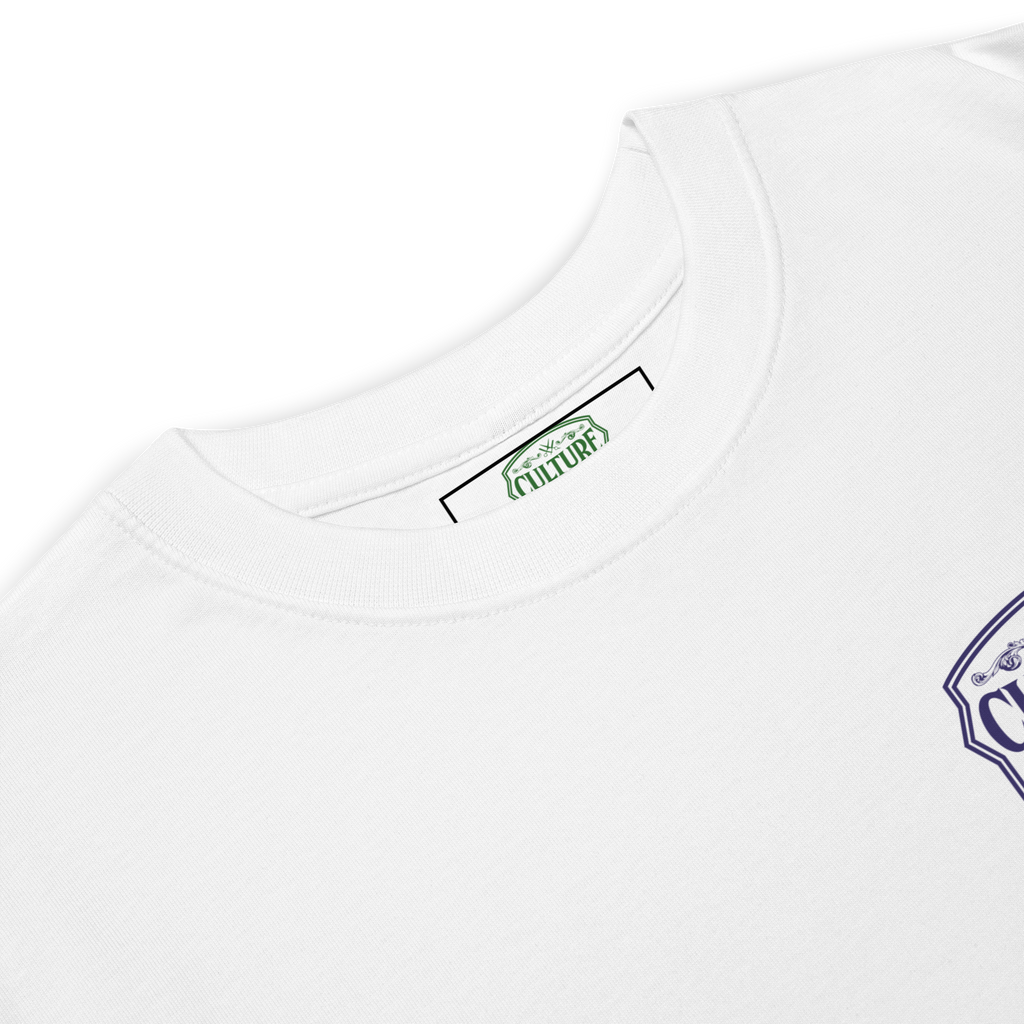 Twin Flames 88 Heavyweight Tee - White with Blue - Culture Limited Edition Tees