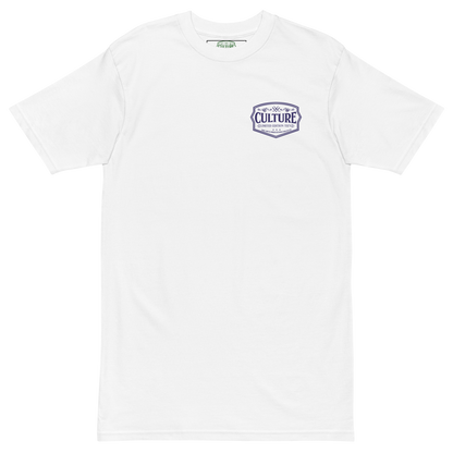 Twin Flames 88 Heavyweight Tee - White with Blue - Culture Limited Edition Tees