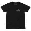 American Hustler Black Tee – Premium Minimalist Left Chest Graphic T-Shirt