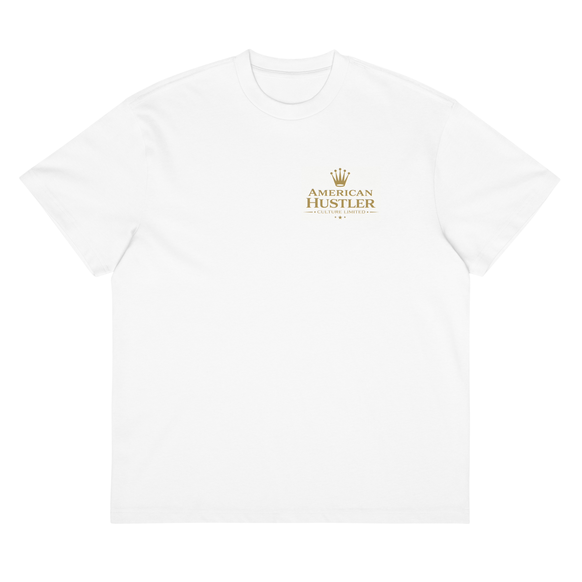 American Hustler Crown Tee – Vintage Black & Cream Edition