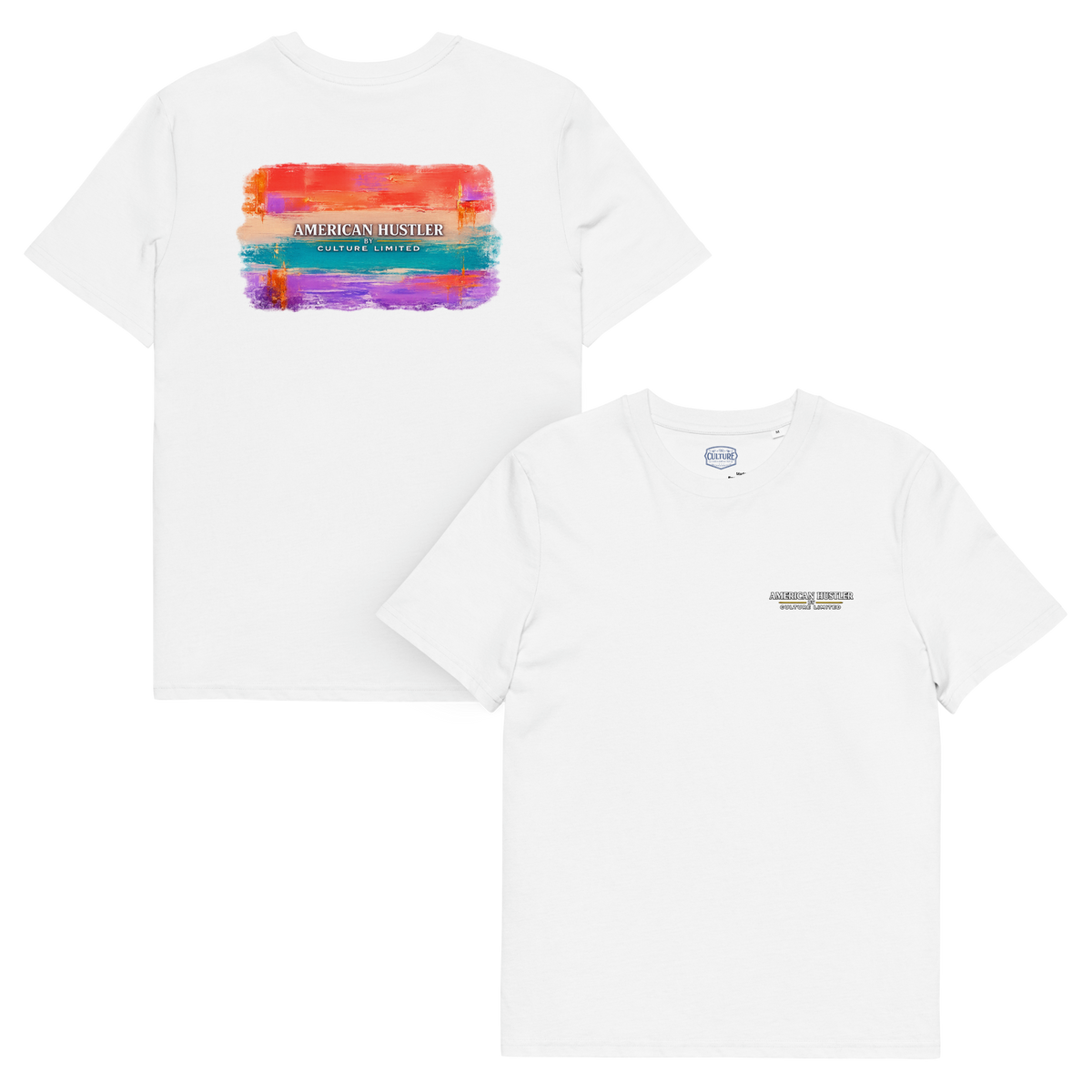 AH Miami Canvas Tee front and back view by Culture Limited