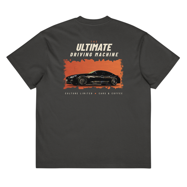 Vintage black Culture Limited After Hours BMW Gran Coupe Box Tee back with The Ultimate Driving Machine graphic