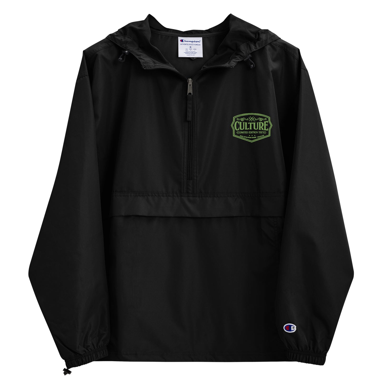 Culture Limited Tees x Champion Embroidered Packable Jacket with Kiwi Logo - Culture Limited Edition Tees