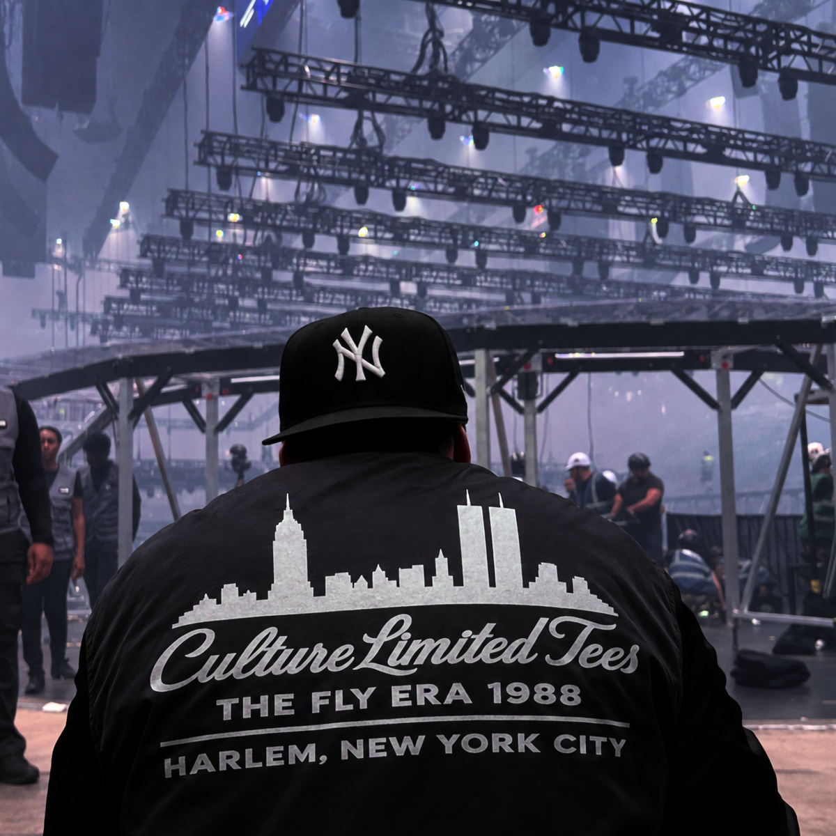 Culture Limited Fly Era 1988 sweatshirt backstage New York editorial scene
