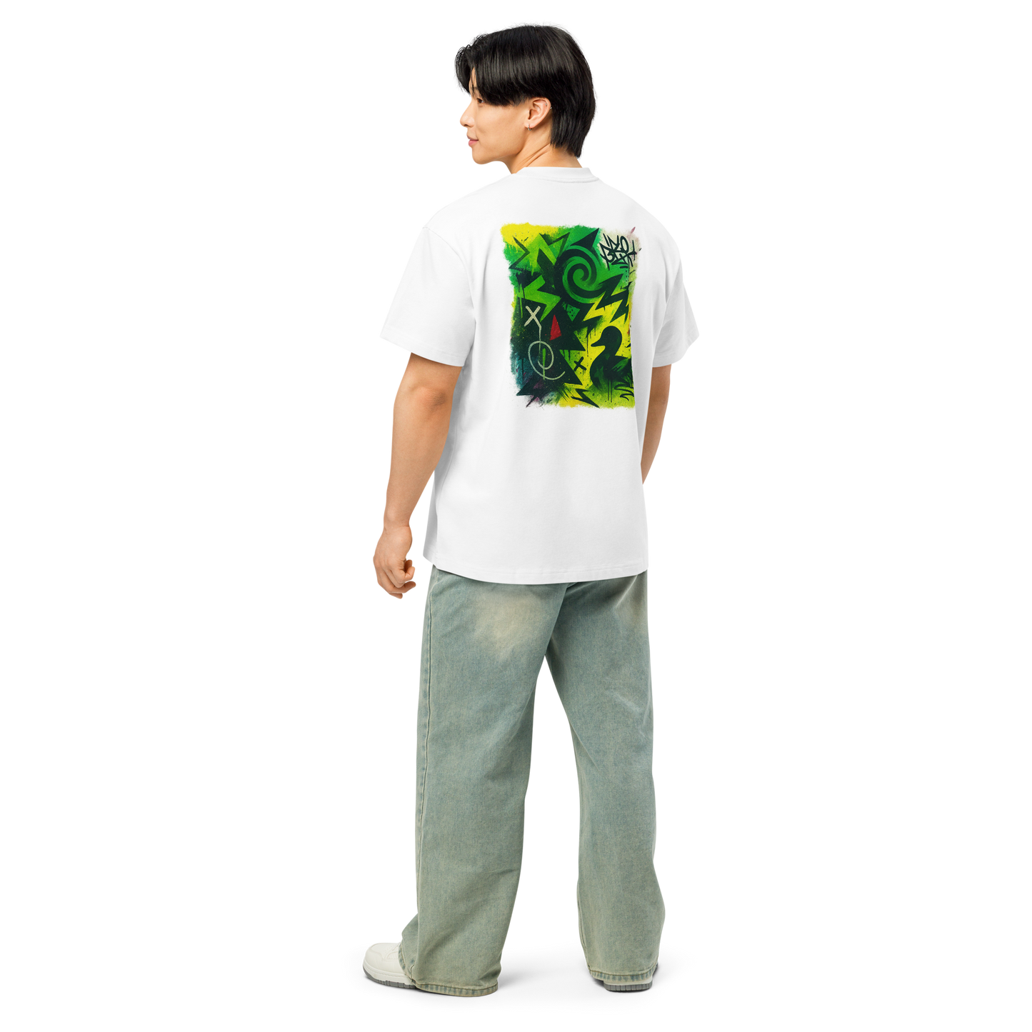 Neon Graffiti Duck Box Tee (White)