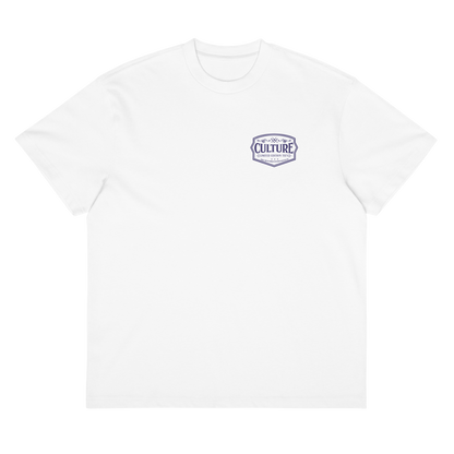 Fly Era Script NYC Skyline Tee | White Blue