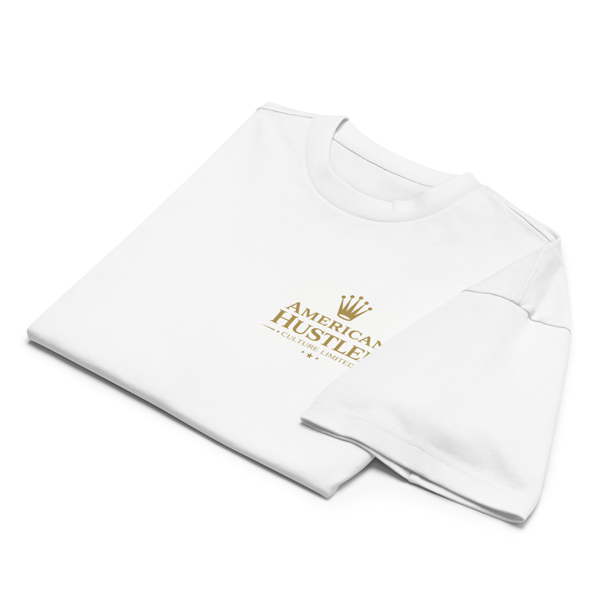 American Hustler Crown Tee – Vintage Black & Cream Edition