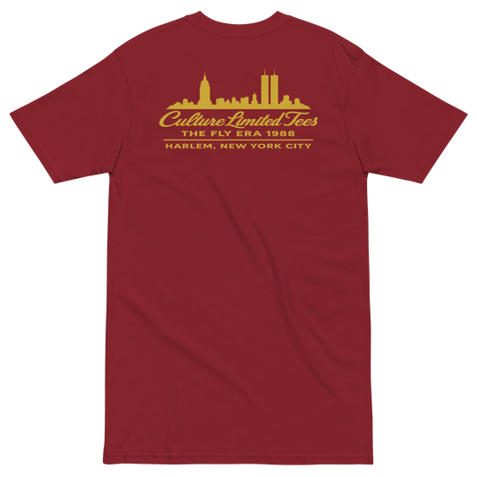 Twin Flames 88 Heavyweight Tee - Brick Red / Gold