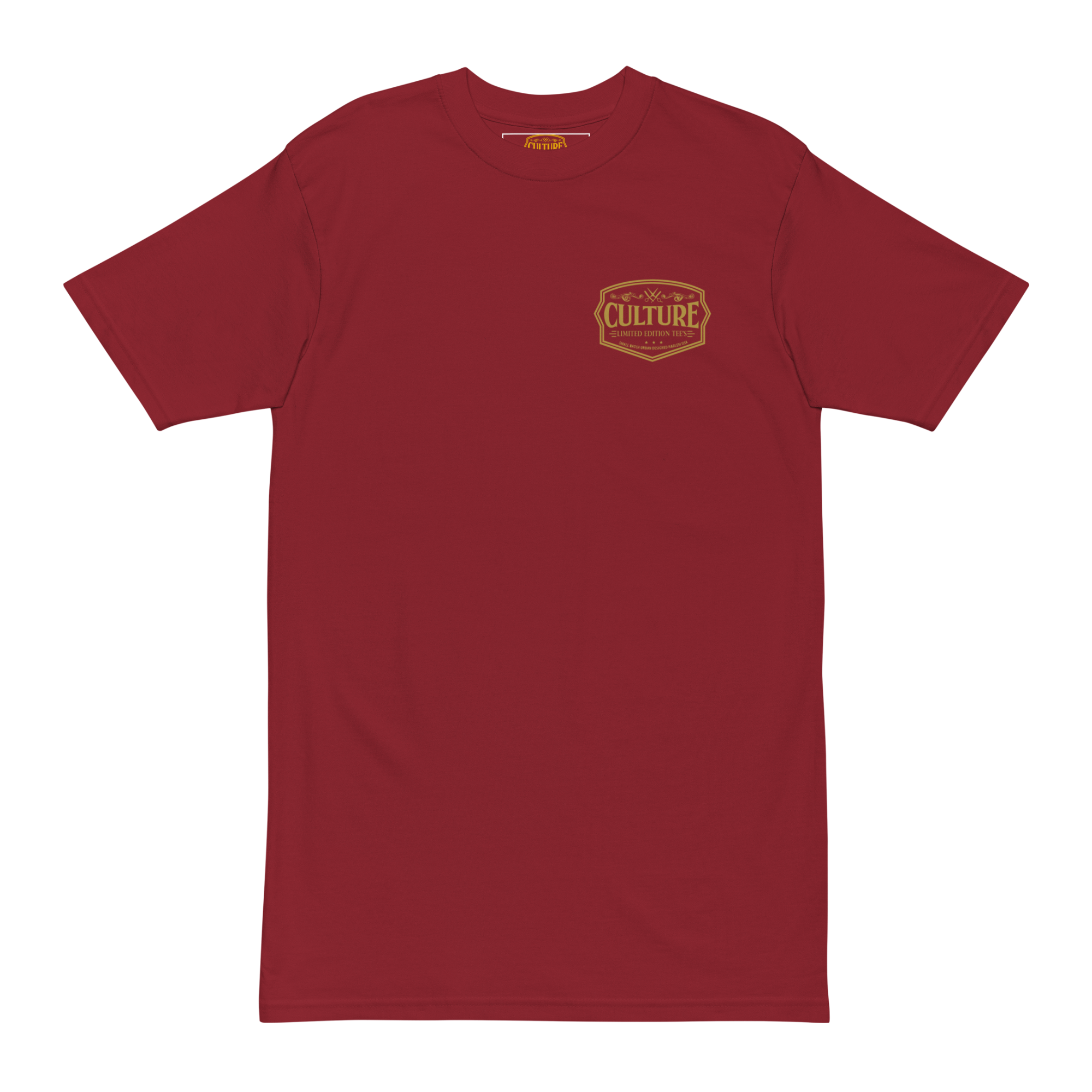 Twin Flames 88 Heavyweight Tee - Brick Red / Gold - Culture Limited Edition Tees
