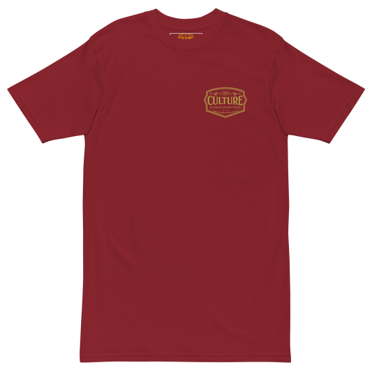 Twin Flames 88 Heavyweight Tee - Brick Red / Gold - Culture Limited Edition Tees