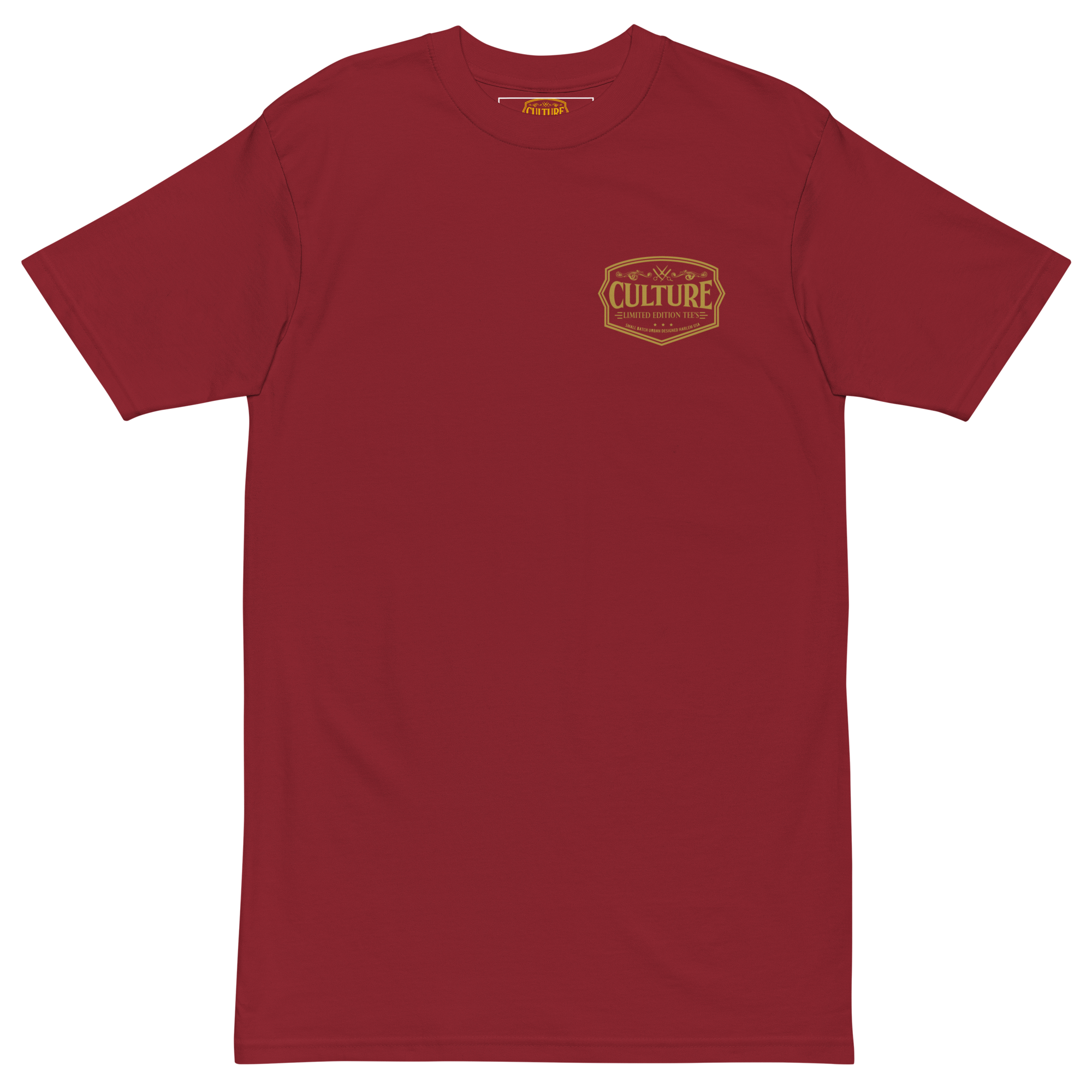Twin Flames 88 Heavyweight Tee - Brick Red / Gold