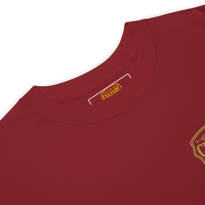 Twin Flames 88 Heavyweight Tee - Brick Red / Gold