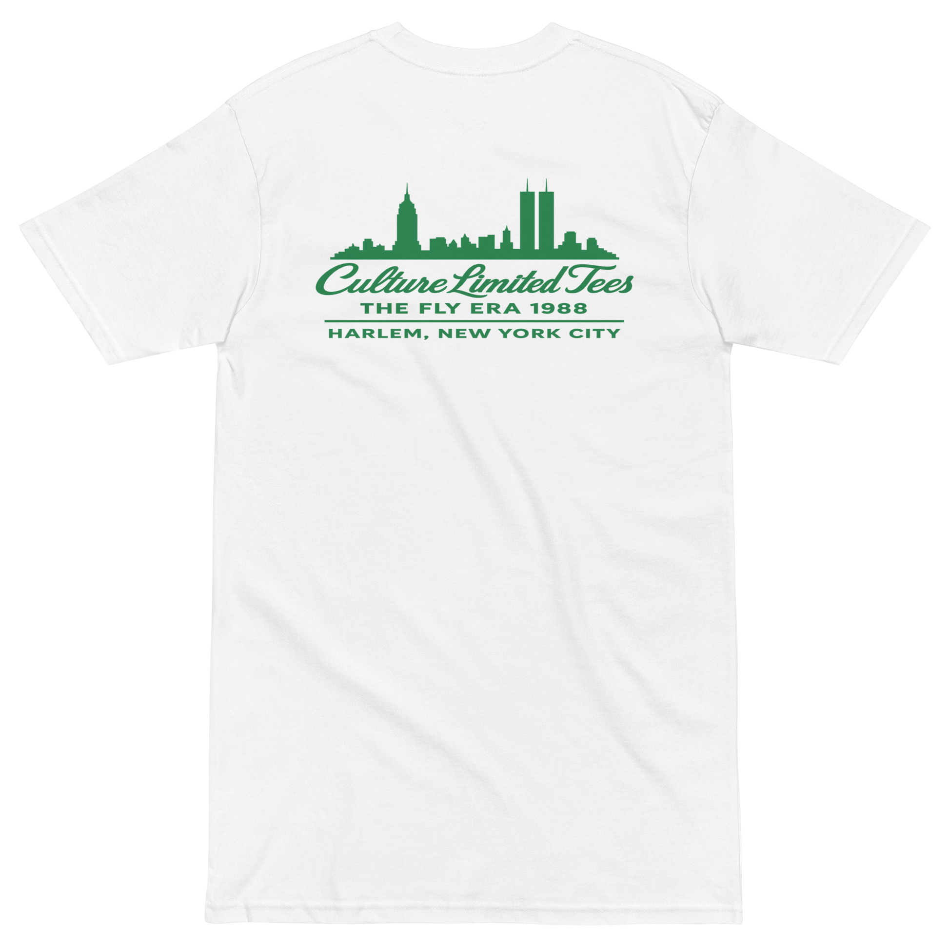 Twin Flames 88 Heavyweight Tee - White with Green - Culture Limited Edition Tees