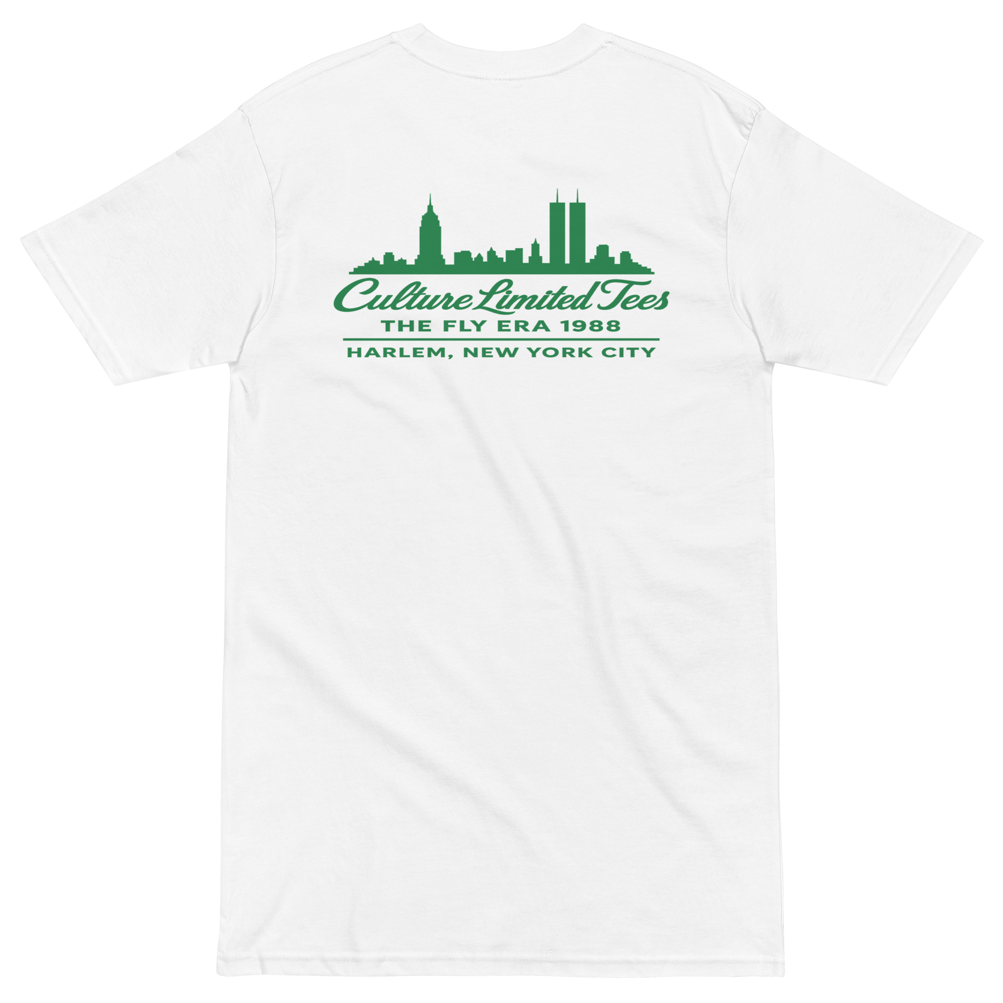 Twin Flames 88 Heavyweight Tee - White with Green - Culture Limited Edition Tees
