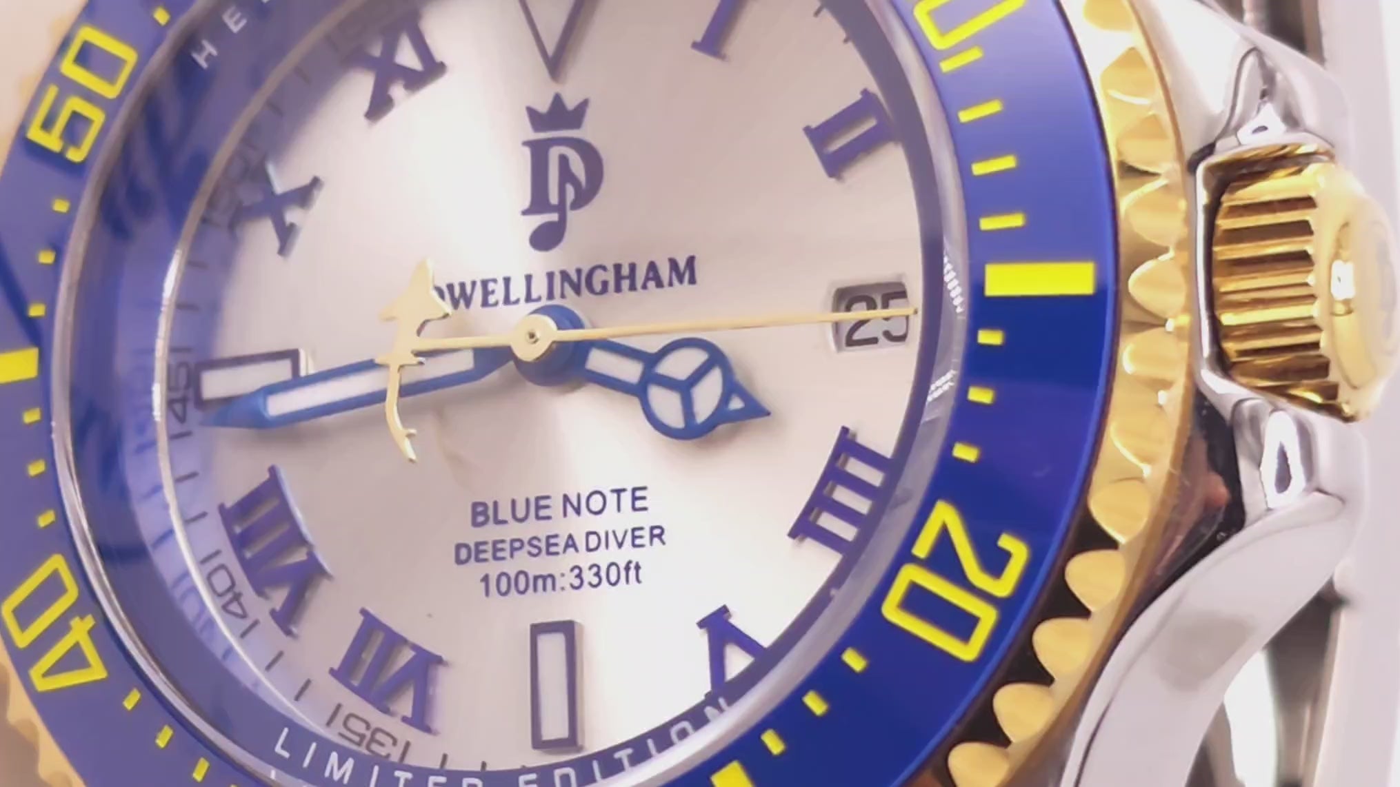28800hz watch movement Blue Note Dving Watch Dwellingham Watch Company