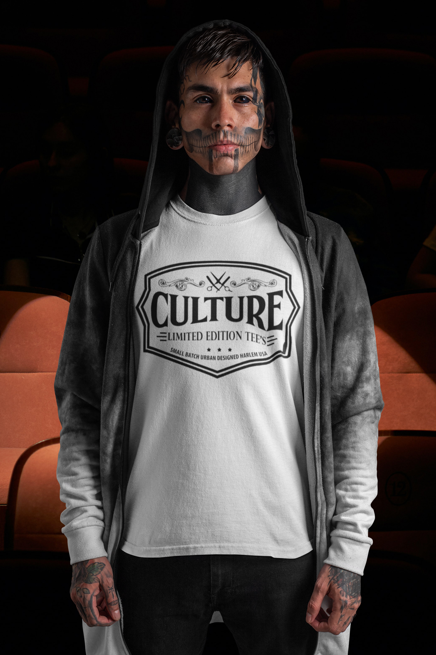 Men's Classic Black Culture Logo T-Shirt - Culture Limited Edition Tees