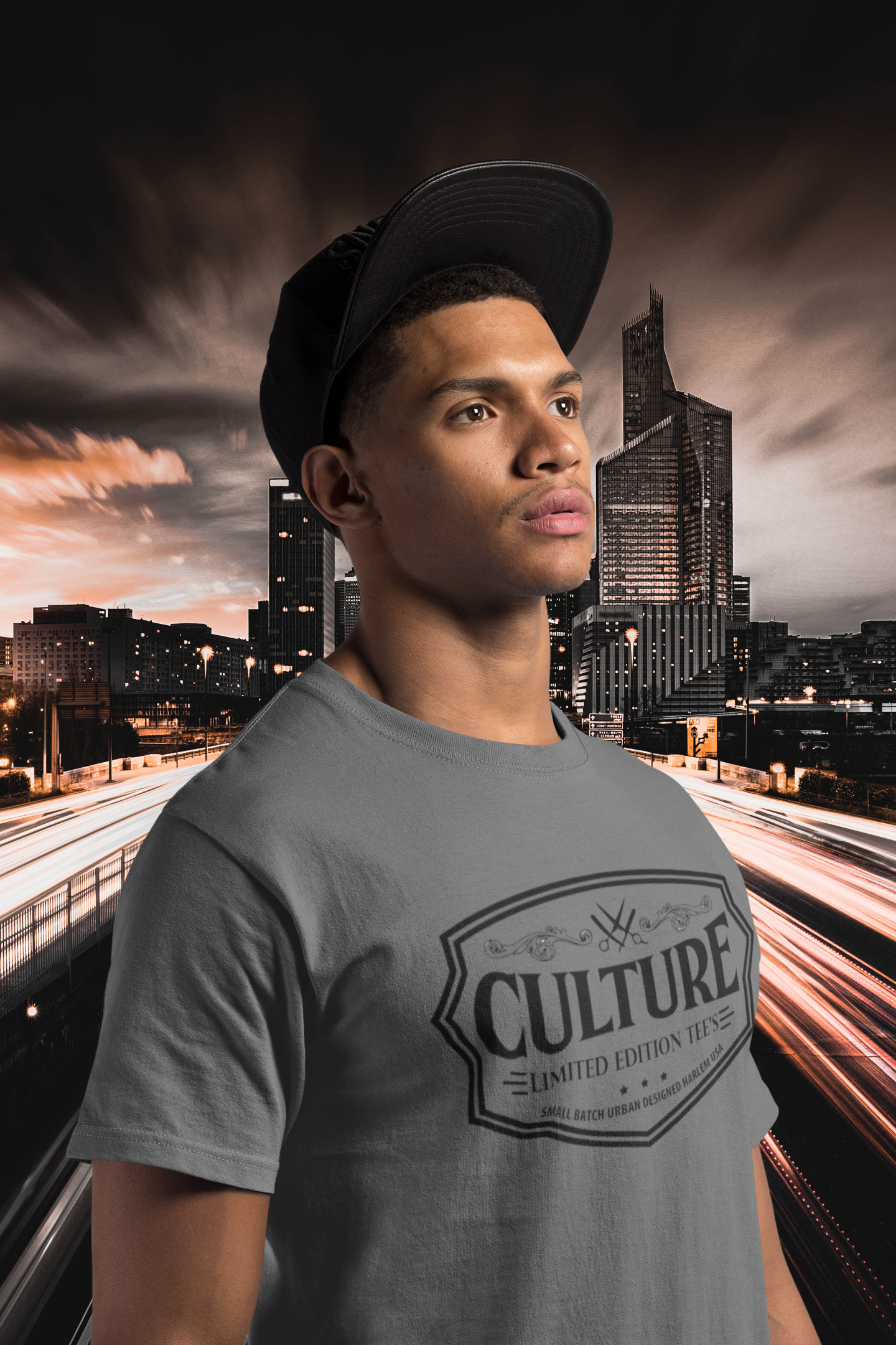 Men's Classic Black Culture Logo T-Shirt - Culture Limited Edition Tees